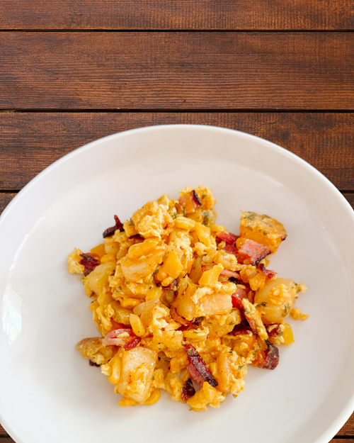 Cheesy Bacon Breakfast Hash