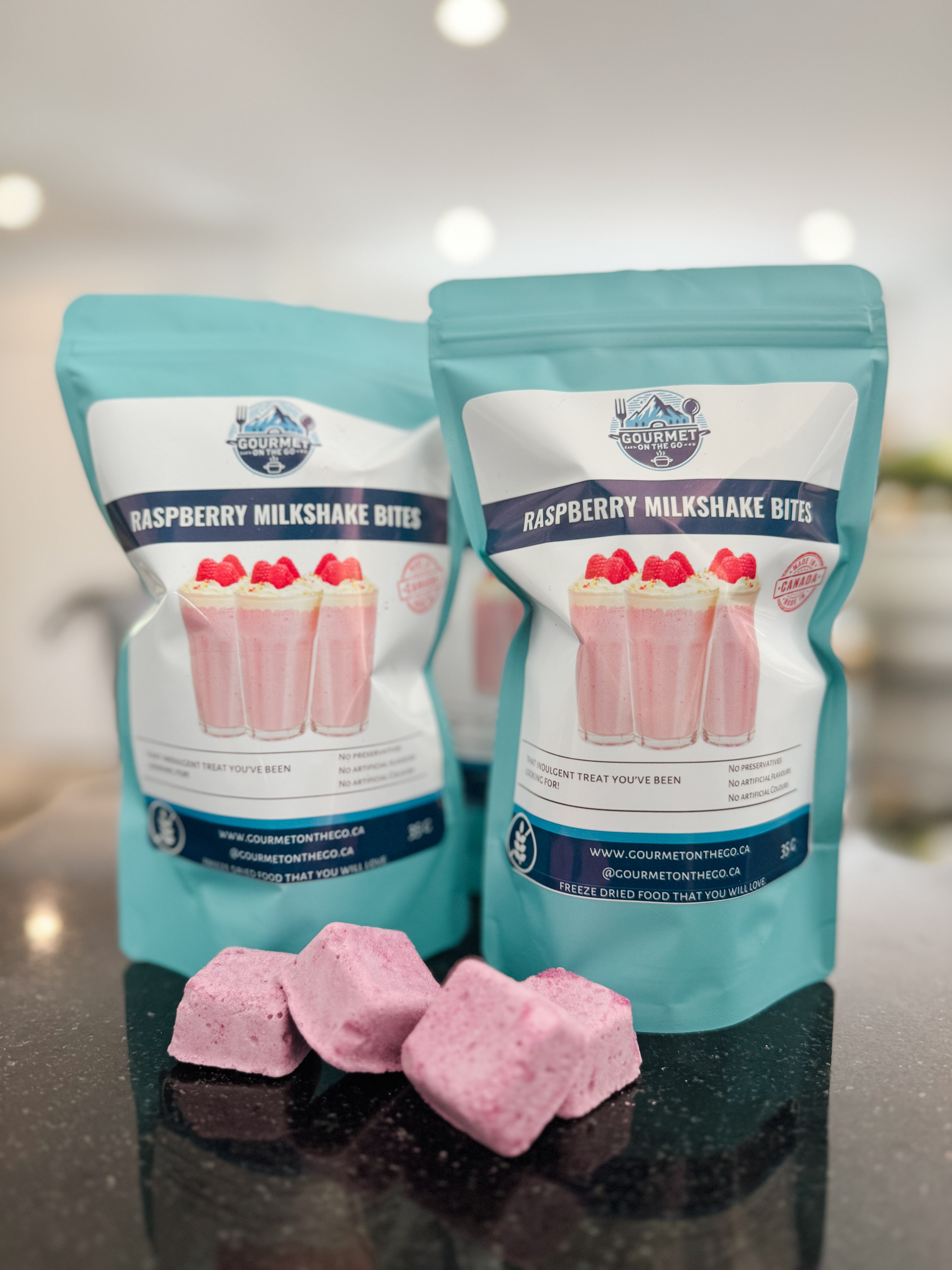 Raspberry Milkshake Bites